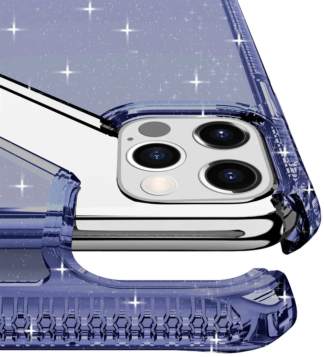 Itskins Hybrid Spark iPhone 12 & 12 Pro Case - Deep Blue - Tashqila Itskins Hybrid Spark iPhone 12 & 12 Pro Case - Deep Blue - Tashqila